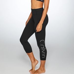 Calvin‎ Klein performance compression yoga workout cropped leggings plus 2X